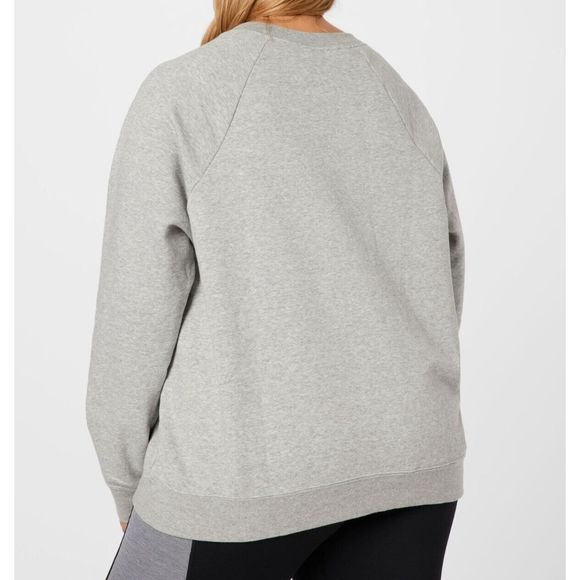 Nike DC6928 063 Women's Plus Sz 1XL Gray Fleece Logo Graphic Sweatshirt $60 - Picture 9 of 9